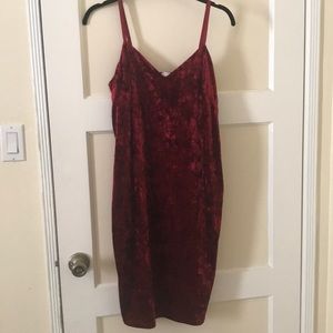 Red velvet dress